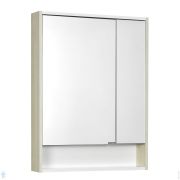 Зеркальный шкаф AQUATON Рико 65 1A215202RIB90 650x135x860 подвесной, 2 дверцы, белый глянец/ясень фабрик