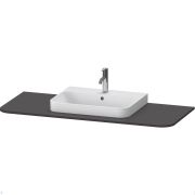 Столешница Duravit Happy D.2 Plus 1300х550х16 1 вырез по центру, графит матовый HP031KM8080