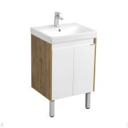 Уценка! Тумба с раковиной Duravit Ketho 650х485x465 подвесная, белый глянцевый KT006202222