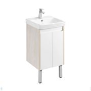 Уценка! Зеркальный шкаф AQUATON Мадрид 80 М 1A175202MA010 800х750х180 3 дв., подсветка, белый глянец