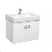 Тумба с раковиной AQUATON Оптима 65 1A1241K1OP010 670x439x462 подвесная, 2 дверцы, белый глянец (1A124101OP010+1WH302083)