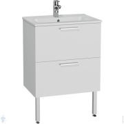 Тумба с раковиной 60 см Vitra Mia 66106 подвесная, 2 ящика, цвет: белый глянец