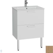 Тумба с раковиной 60 см Vitra Mia 67270 подвесная, 2 ящика, цвет: золотой дуб