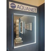 Уценка! Зеркало De Aqua Алюминиум 60 (600х750х50) с LED подсветкой, черная рама 261700
