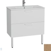 Тумба с раковиной 80 см Vitra Mia 67273 подвесная, 2 ящика, цвет: золотой дуб