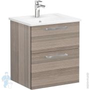 Тумба с раковиной Vitra Root 600х460х650 мм, подвесная, 2 ящика, цвет: кордоба 68271