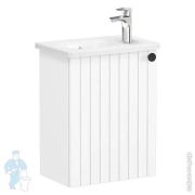 Тумба с раковиной Vitra Root Groove 455х285х575 подвесная, левая, 1 дв., белый матовый 69191
