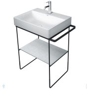 Уценка! Консоль Duravit DuraSquare 665х451 напольная, с полотенцедержателем, черная мат. 0031014600