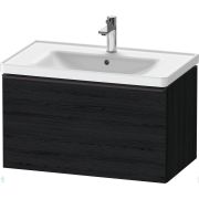 Тумба с раковиной Duravit D-Neo 800х440х480 подвесная, 1 ящик, черный дуб DE4255004160000+2367800000