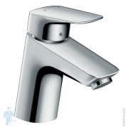 Смеситель Hansgrohe Logis 71070000 для умывальника, низкий фиксированный излив, донный клапан, хром