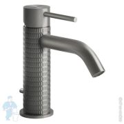 Смеситель Gessi 316 Meccanica 54201.239 для умывальника, однозахватный, с д/клапаном, сталь шлиф