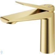 Смеситель для раковины ESKO Shanghai SHA26Gold однозахватный, низкий излив, без д/к, цвет: золото