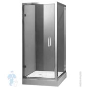 Уценка!Душевой уголок CEZARES PORTA (900х900х1950) с поддоном, стекло прозрач./профиль хром