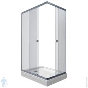 Уценка! Душевой уголок Triton Вента-Хром (120х80х202) прямоугольный, низкий поддон, стекло прозр