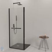 Полка FLOW Skyline Double 700х92х90 настенная, полотенцедержатель справа, белый Fl-sky-d70пр-б