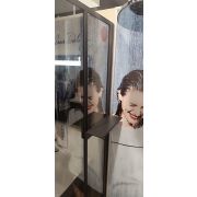 Полка FLOW Skyline Double 1000х92х90 настенная, полотенцедержатель слева, черный Fl-sky-d100л-ч