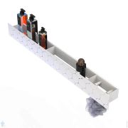 Полка FLOW Bee Patron 900х92х90 настенная, крючки справа, белый Fl-bee-pat90п-б
