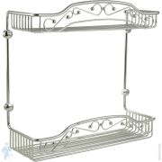 Migliore Complementi Полка-решетка большая двойная 40x15x40 см хром ML.COM-50.702.CR