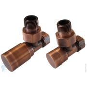SCHLOSSER Комплект клапанов ELEGANT GZ1/2х1/2 угловой с ручной регулировкой, античная медь 604200104
