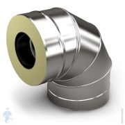 Отвод 90° утепленный (сэндвич) ТМФ (TMF) СУПЕР D120/220, 0,8/0,5мм, нерж/нерж арт.5540102