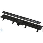 Душевой лоток Alcaplast APZ10BLACK-550M SIMPLE L=550мм H=62мм пластиковый, черная матовая решетка