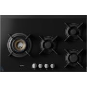 Газовая варочная панель ASKO HG8843BGB1 (794х45х522) 4 конфорки (1 вок), черное стекло