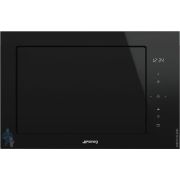 Встраиваемая микроволновая печь SMEG FMI625CN (595х388х470 мм), черное стекло и нерж. сталь