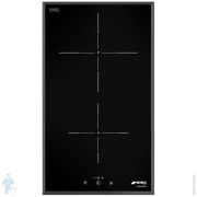 Индукционная варочная панель SMEG SI5322B 30см, 2 зоны нагрева, черное стекло, скошенный край