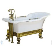 Ванна MIGLIORE IMPERO 180x87 на лафете МЕАНДР , слив-перелив/ручки бронза 26341