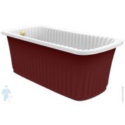 Ванна MIGLIORE OLIVIA 174x83 panello красная, фурнитура золото 24238