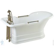 Ванна MIGLIORE IMPERO 180x87 на подиуме, слив-перелив/ручки бронза 25811