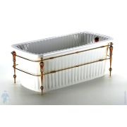 Ванна MIGLIORE OLIVIA 174x83 console белая панель, фурнитура бронза 24378