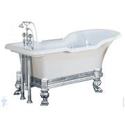 Ванна MIGLIORE IMPERO 180x87 на лафете МЕАНДР , слив-перелив/ручки хром 26343