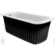 Ванна MIGLIORE OLIVIA 174x83 panello черная панель, фурнитура хром 25341