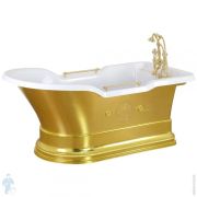 Ванна MIGLIORE IMPERO 180x87 золото, на подиуме золото + 2 декора «MIGLIORE» 26351