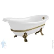 Ванна MIGLIORE BELLA DECOR 170x81 на лапах «LEONE» STANDART белая+бронза 26989