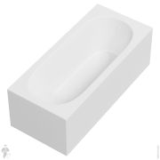 Ванна Salini Fabia S-Sense 102612G 1800х800х600 пристенная, иск. камень, белый глянец
