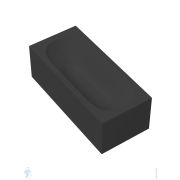 Ванна пристенная Salini FABIA (1800х800х600) искусств.камень, S-Stone, черный матовый 102612MF