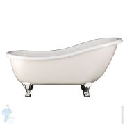 Ванна чугунная DEVON&DEVON REGINA (1640х790х570/800) белая, с ножками deco алюминий 2MRREGINAVPDCRD