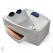 Ванна Gruppo Treesse Matrix Slim V7631 1700х1380х720 CrystalTech, угловая, смеситель, сиденье