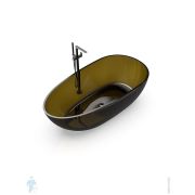 Ванна отдельностоящая Knief EGG Shape (1690х850х540) из полимерного материала, цвет: 01 Coffee Black, 0700-010-01