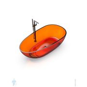 Ванна отдельностоящая Knief EGG Shape (1690х850х540) из полимерного материала, цвет: 08 Crystal Orange, 0700-010-08