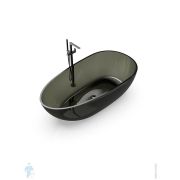 Ванна отдельностоящая Knief EGG Shape (1690х850х540) из полимерного материала, цвет: 20 Galaxy Black, 0700-010-20