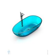 Ванна отдельностоящая Knief EGG Shape (1690х850х540) из полимерного материала, цвет: 02 Deepsky blue, 0700-010-02