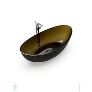 Ванна отдельностоящая Knief Oval Shape (1800х930х560) из полимерного материала, цвет: 01 Coffee Black, 0700-050-01