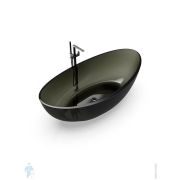 Ванна отдельностоящая Knief Oval Shape (1800х927х565) из полимерного материала, цвет: 20 Galaxy Black, 0700-050-20
