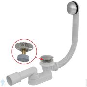Сифон для ванны click/clack Alcaplast A507CKM пластик/металл, вых. 40/50, клапан с очисткой сверху