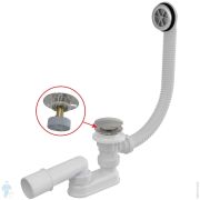 Сифон для ванны Alcaplast A505CKM click/clack металл/пластик, вых. 40/50, клапан с очисткой сверху