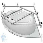 Каркас для ванны Акватек ECO-frendly УМА 145х145 сборно/разборный на шпильках