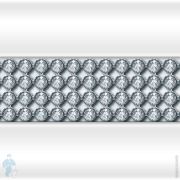 Декоративная горизонтальная вставка Кристаллы Swarovski к фронтальной панели ванны Радомир АНАБЕЛЬ